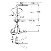 Grohe - Spültisch EHM MINTA 32168 1/2 herausz.Mousseurauslauf chrom