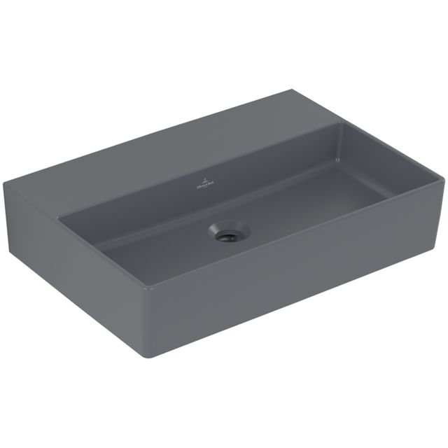 VILLEROY & BOCH - Waschbecken Memento 2.0 600x420mm Rechteck o. ÜL. Graphite CeramicPlus