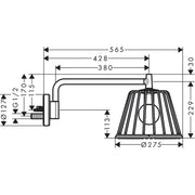 Hansgrohe - Kopfbrause AXOR Nendo mit Brausearm chrom