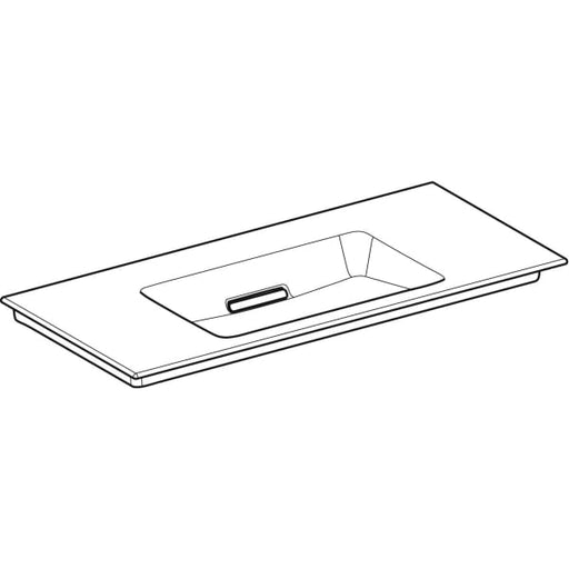 Geberit Vertriebs - ONE MWT 105x47,5cm, Abg.horiz. o. Hl., o. Ül., weiß, KeraTect/weiß glzd