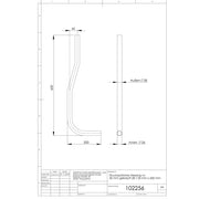Adolf Schmidt - Spülrohr 28x26mm 600mm gekröpft vchr