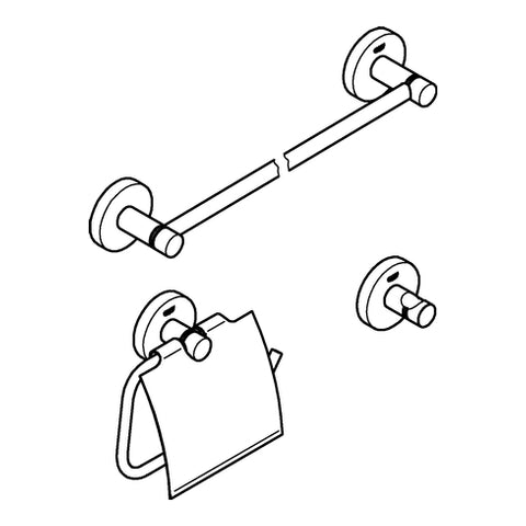 Grohe - Bad-Set 3 in 1 ESSENTIALS 40775 supersteel