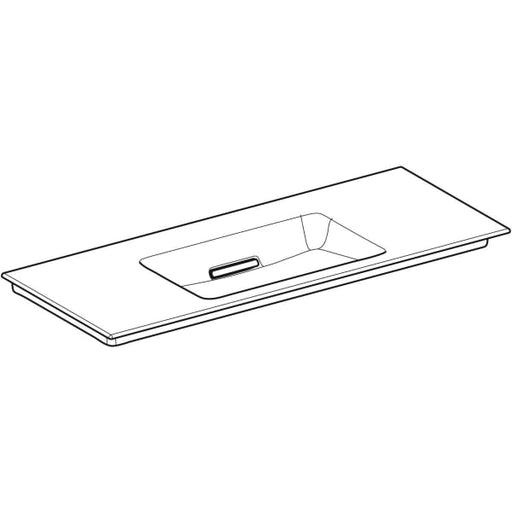 Geberit Vertriebs - ONE MWT 120x47,5cm, Abg.horiz. o. Hl., o. Ül., weiß, KeraTect/weiß glzd