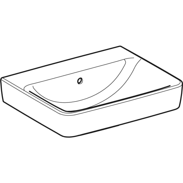 Geberit Vertriebs - RENOVA Plan Waschtisch, 55x44cm o. Hl., m. Ül., weiß, NEU