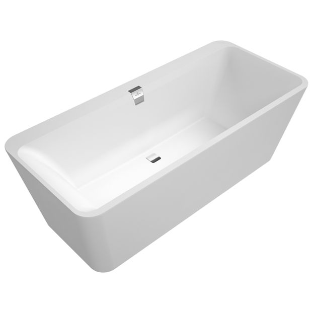 VILLEROY & BOCH - Badewanne Squaro Edge 12 1800x800x475mm Duo Oval Stone White