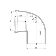 Wavin - Bogen AS+ DN 90 87 Grad