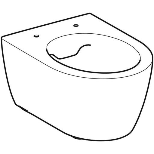 Geberit Vertriebs - iCon WWC Tiefspüler, verk. Ausl. 49cm geschl. Form, Rimfree, weiß, Tect, Neu