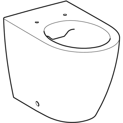 Geberit Vertriebs - iCon Stand-WC Tiefspüler, wandbündig geschl. Form, Rimfree, weiß, KeraTect