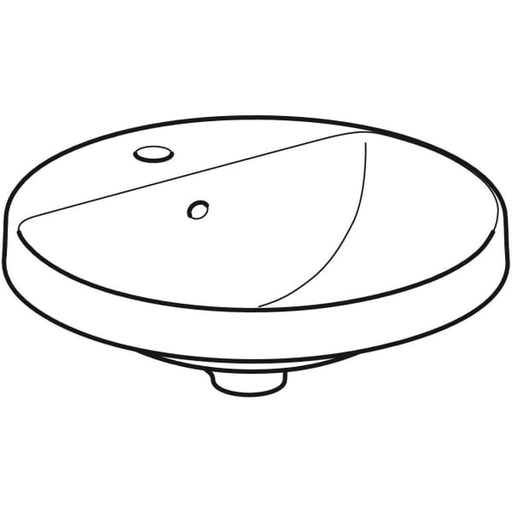 Geberit Vertriebs - Einbau-WT VARIFORM, rund, d:480mm mit Hahnloch, m. Ül., weiß, KeraTect