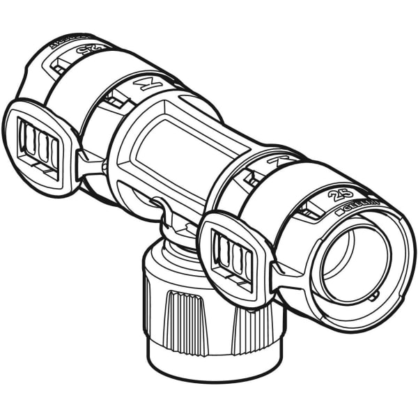 Geberit Vertriebs - FlowFit Übergangs-T-Stück mit MasterFix PPSU d20-MF20-d16