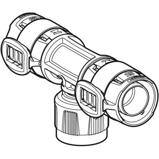 Geberit Vertriebs - FlowFit Übergangs-T-Stück mit MasterFix PPSU d20-MF20-d16