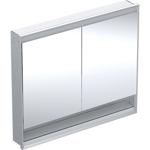 Geberit Vertriebs - ONE Spiegelschrank mit Ni/Comf.Light 2 Türen, UP-Mont., 105x90x15cm, alu