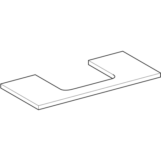 Geberit Vertriebs - ONE WT-Platte, Ausschnitt mi. für AWT 105x3x47cm, lava matt