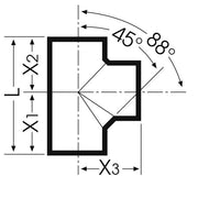 Düker - D�ker Abzweig DN100x100 88Gr