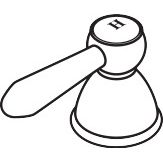 Hansgrohe - Hebelgriff warm AXOR CARLTON 17295000 chrom