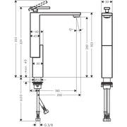 Hansgrohe - Waschtischmischer 280 AXOR Edge Diamantschliff chrom