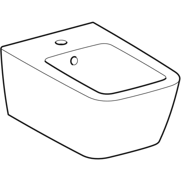 Geberit Vertriebs - iCon Square Wandbidet mit Überlauf, weiß