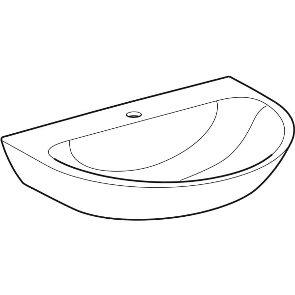 Geberit Vertriebs - Waschtisch RENOVA 70x52cm, m. Hl., o. Ül., weiß KeraTect