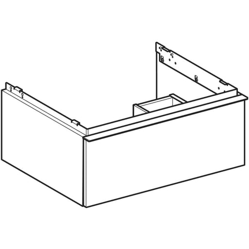 Geberit Vertriebs - iCon Unterschrank für WT, 1 Schubl. 59,2x24,7x47,6cm, weiß hgl./Gr.weiß matt