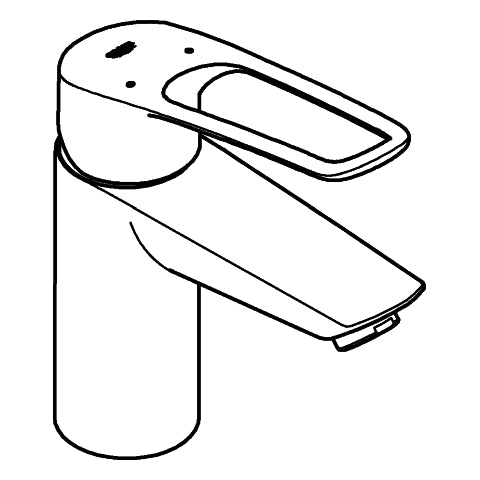 Grohe - EH-WT-Batterie EUROSMART 23980_3 M-Size offener Hebel PO-Ablaufgrt. chrom