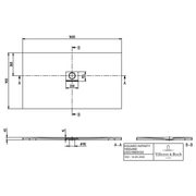 VILLEROY & BOCH - Duschwanne Squaro Infinity 1600x900x40mm re-eckig Anthracite