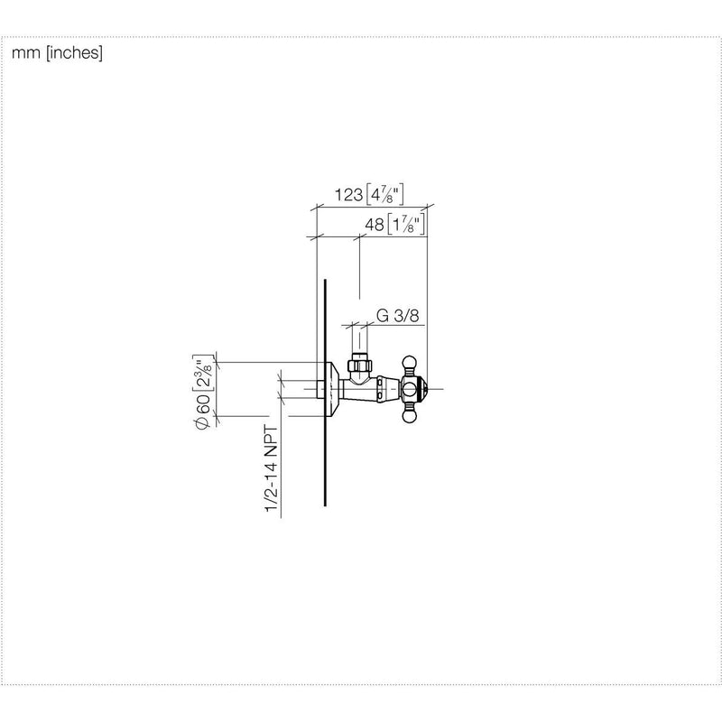 Dornbracht - Eckventil 1/2 kalt MADISON 22900360 messing