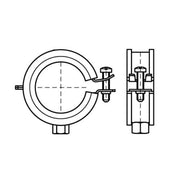 Walraven - Rohrschelle 2000S M8/10 3404018 p. Stck. 15-18mm mit temp. Einlage, verzinkt