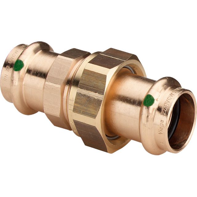 Viega - Verschraubung SANPRESS 2260 flachdichtend 22mm Siliziumbronze