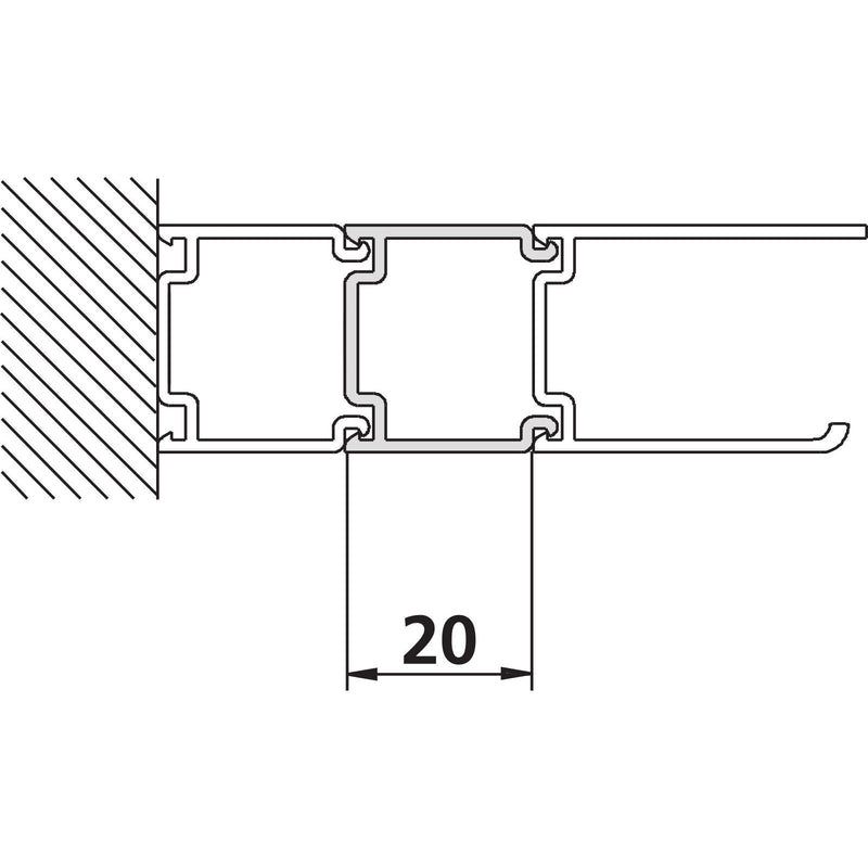 Kermi Duschdesign - Stockverbreit. NOVA 2000 SVSVP Höhe 1850 mm SIMG