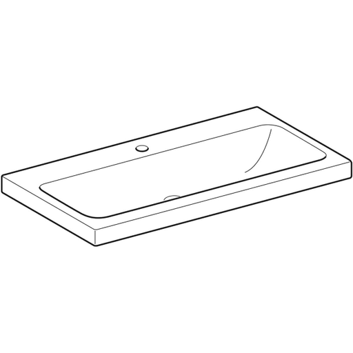 Geberit Vertriebs - iCon Light Waschtisch 90x48cm mit Hahnloch, ohne Ül., weiß, KeraTect