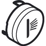 Hansgrohe - Druckknopf Symbol Seitenbrause mattweiß