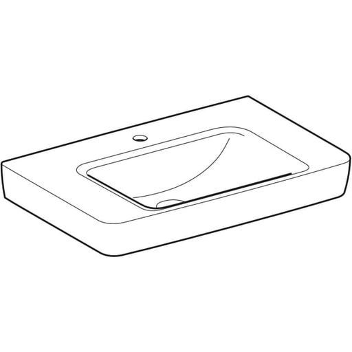 Geberit Vertriebs - RENOVA Plan WT mit Ablagefl., 75x48cm m. Hl., o. Ül., weiß, KeraTect, NEU