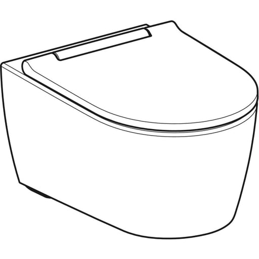 Geberit Vertriebs - ONE Set Wand-WC mit WC-Sitz weiß matt/glanzverchromt, KeraTect