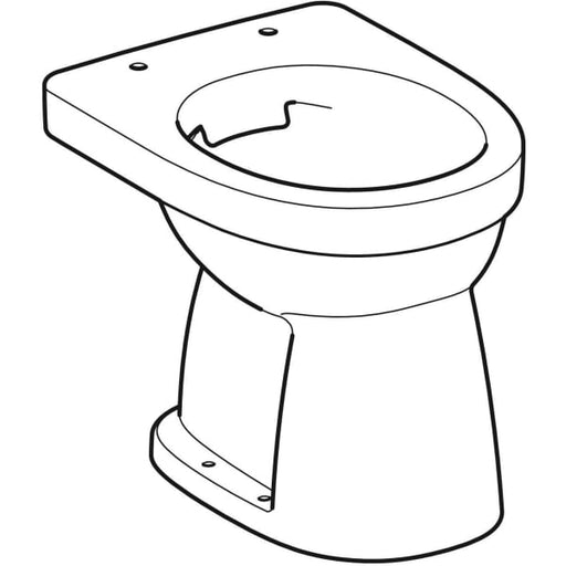 Geberit Vertriebs - Renova Stand-WC Flachspüler Abg. vertikal, Rimfree, weiß