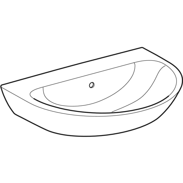 Geberit Vertriebs - Waschtisch RENOVA 70x52cm, o. Hl., m. Ül., weiß