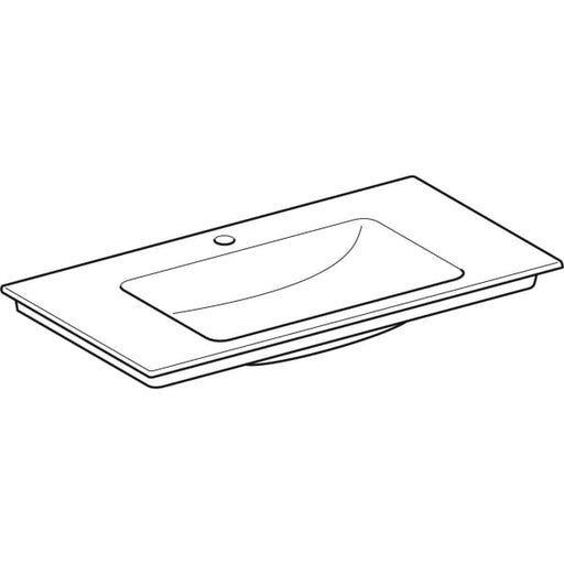 Geberit Vertriebs - ONE Möbelwaschtisch 90x48 cm Abg.verti., m.Hl., o.Ül., weiß, KeraTect
