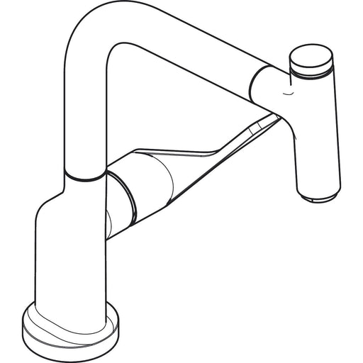 Hansgrohe - Spültischmischer Select Axor Citterio mattschwarz mit Ausziehauslauf