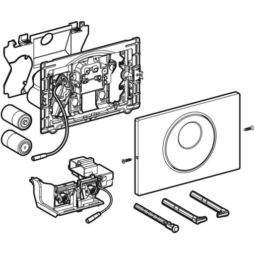 Geberit Vertriebs - Sigma10 WC-Strg. elektron.Spül, Batt. 2-M-Sp., Round, auto/bl/man./swm,Etc/swm