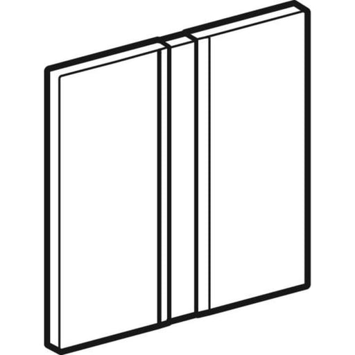 Geberit Vertriebs - Typ 50 Abdeckplatte für UR-Strg. IR Square, schwarzchrom gebürstet