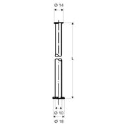 SCHELL - Kupferrohr mit Bördel DN10(3/8) und DN15 (1/2) 10x300mm verchromt