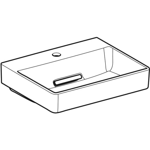 Geberit Vertriebs - ONE AS-WT, Abg. horiz., 50x41 cm m. Hl., o. Ül., weiß, KeraTect/weiß glzd