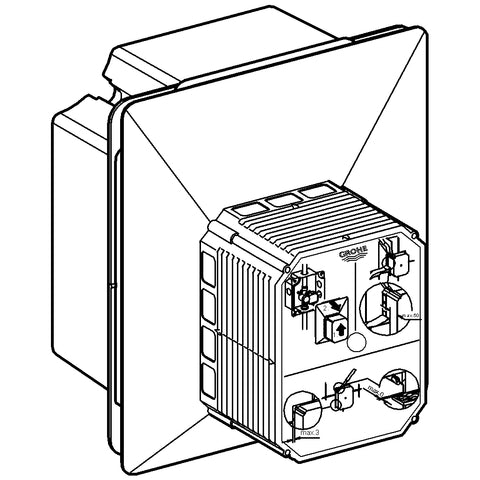 Grohe - Urinal-Rohbauset RAPIDO UMB 38787 für man. Bet./Tectron IR Elektronik 6V