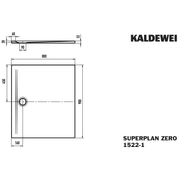 Franz Kaldewei - DW SUPERPLAN ZERO Mod.1522-1, 800x 900, alpinweiß