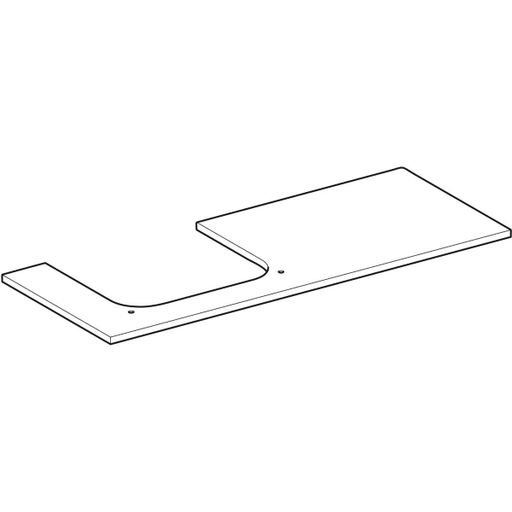 Geberit Vertriebs - ONE WT-Platte, Ausschnitt li, für AWT 120x2x47cm, Marmoroptik weiss matt