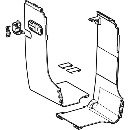 Geberit Vertriebs - Set Designabd seitl. f. Wasserans ext f. Geberit AquaClean Mera, weiß