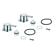Grohe - Griffpaar LINEARE 48357 Markierung blau/rot chrom
