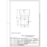 Lorowerk - Anschlussstück 00612. DN 50x 50mm von LORO-X auf HT Muffe