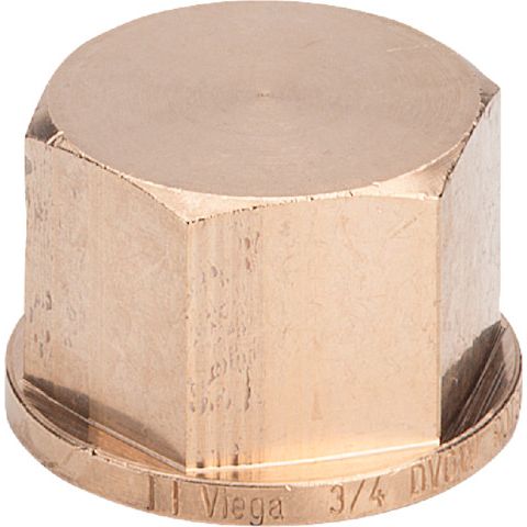 Viega - Kappe 3301 Mehrkant 1/2 IG Rotguss