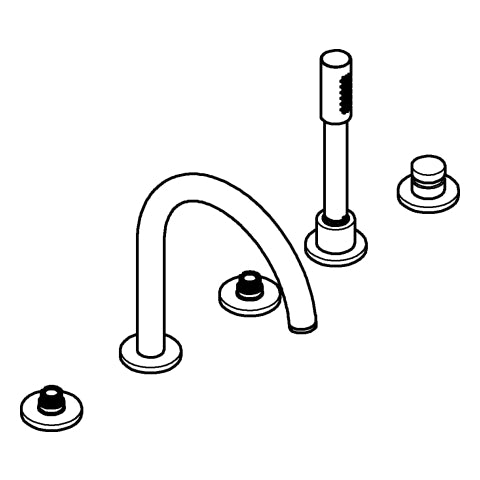 Grohe - 5-L-Wannenkombin. Atrio Private C. 25224 für Hebelgriffe chrom