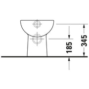Duravit - Stand-WC D-CODE 480mm 210809 Tiefspüler, Abgang waagrecht, weiß